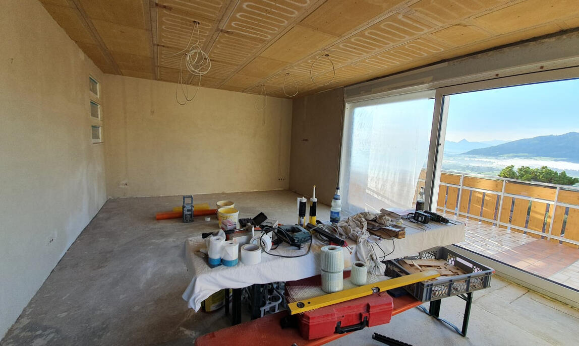 baustelle naturbo heizen und kühlen an der decke