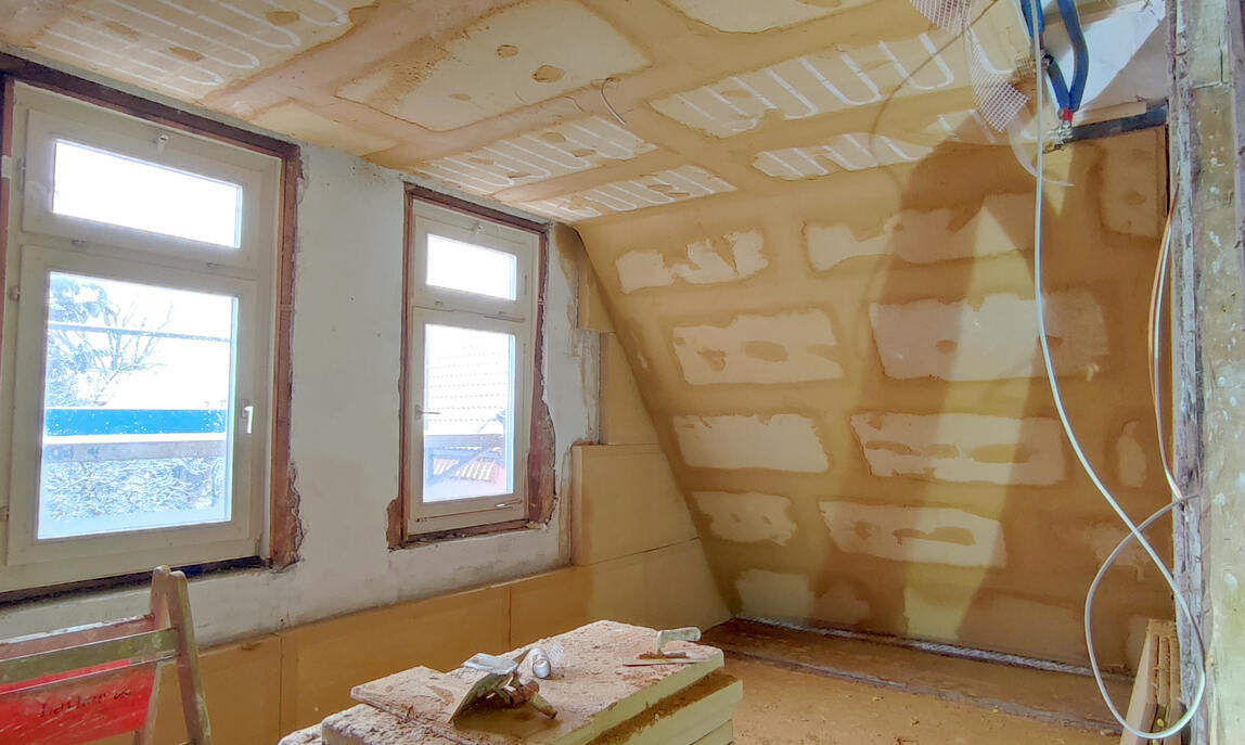 naturbo baustelle dämmung und heizplatten